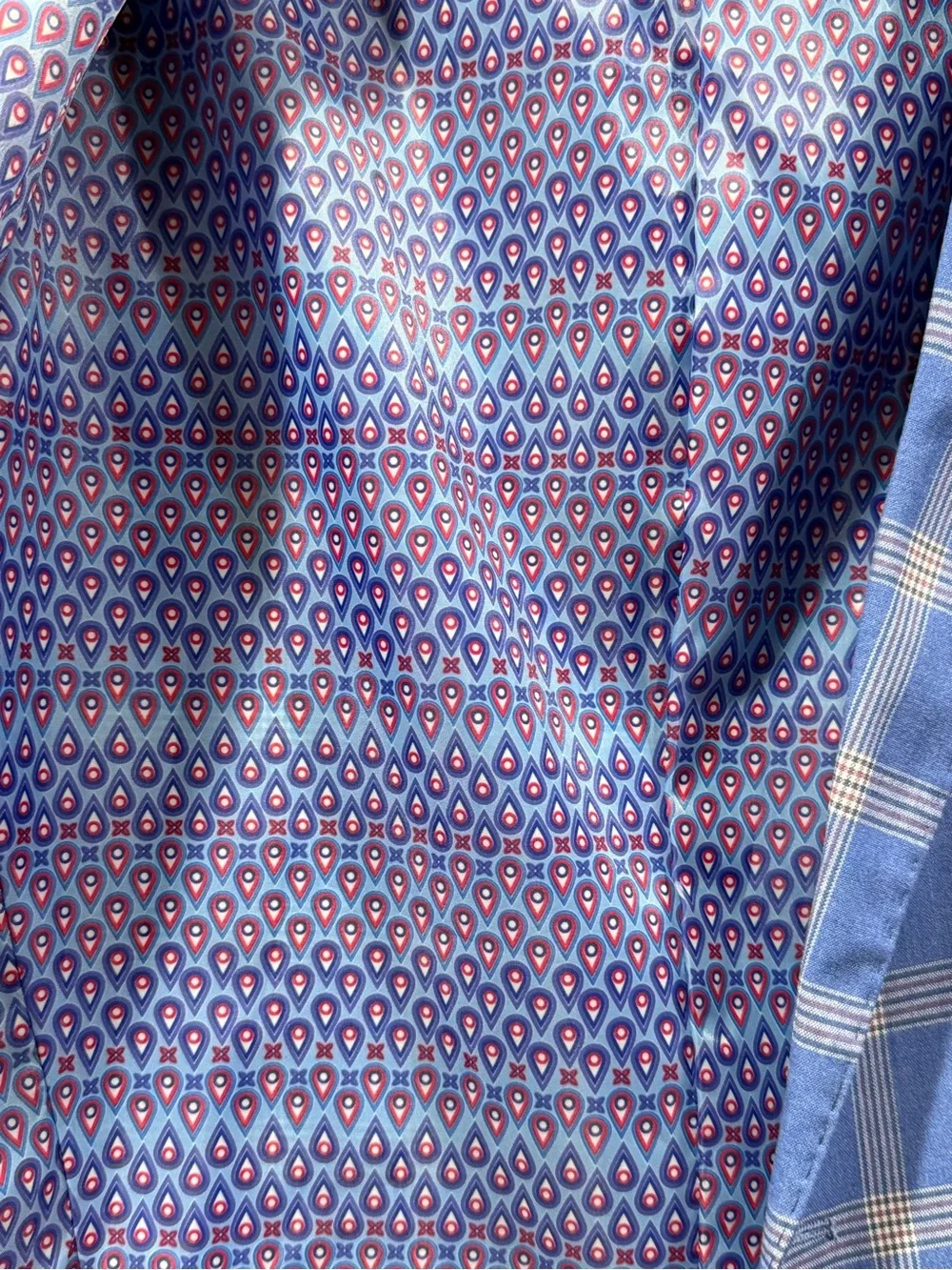 Tailorbyrd Collection Men’s Blazer 48L Blue Windowpane Sport Coat Stretch Jacket
